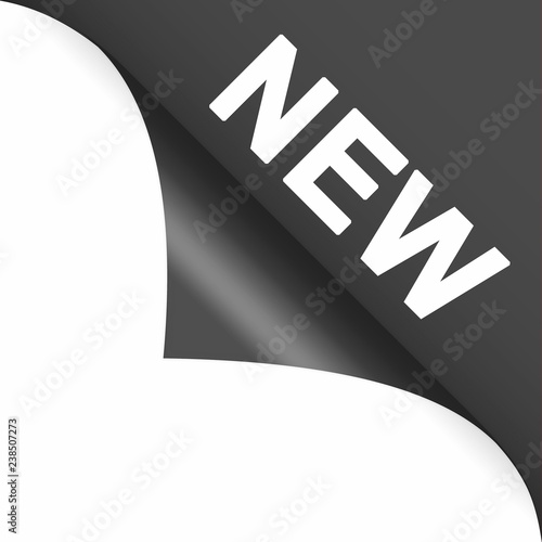 Curled corner New black