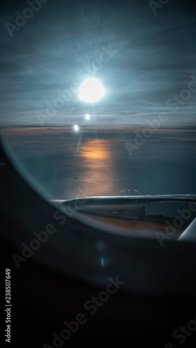 sunset en el avion