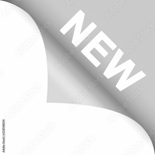 Curled corner New gray