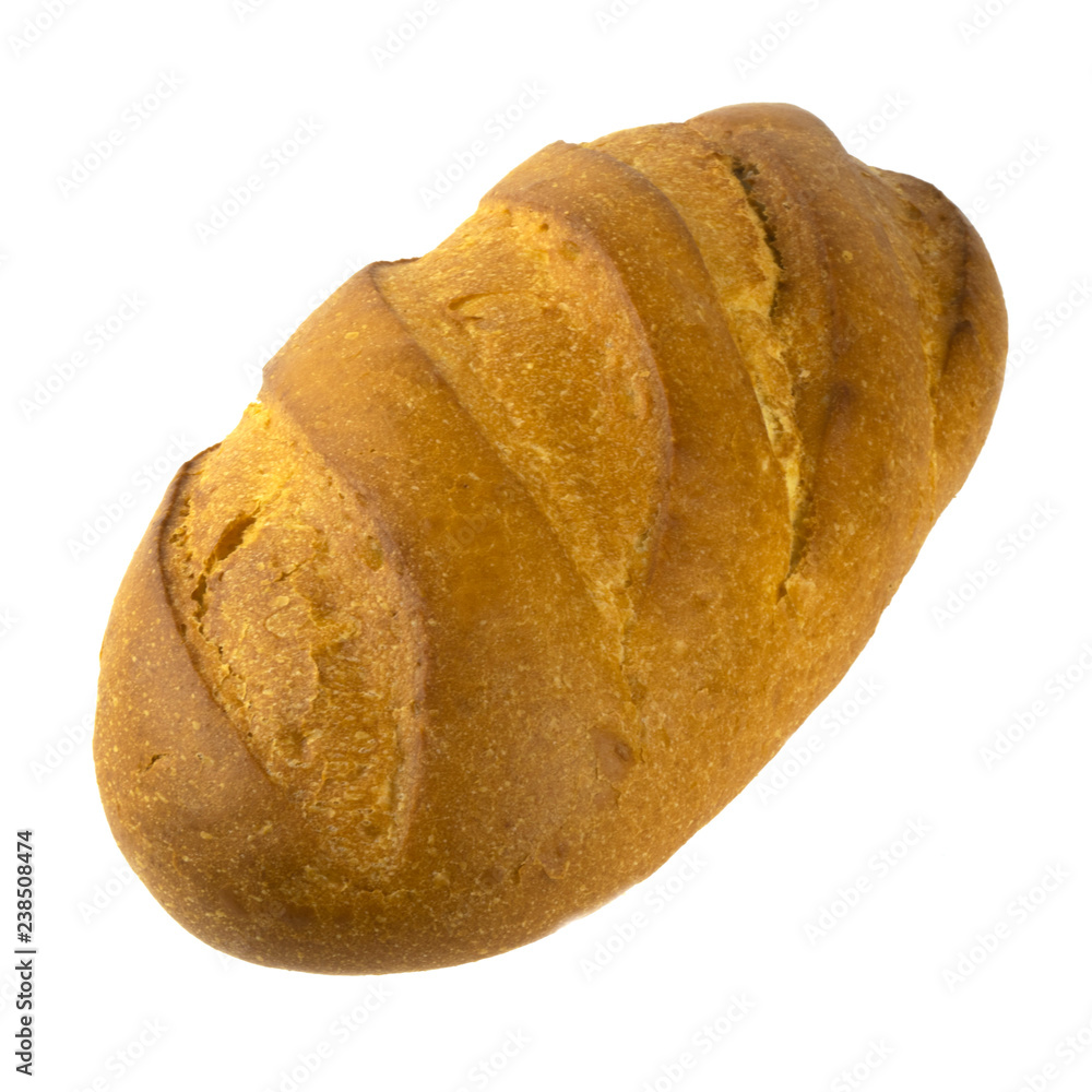 a loaf of bread on a white background a loaf of bread on a white background