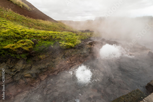 Deildartunguhver hot nature steams in iceland