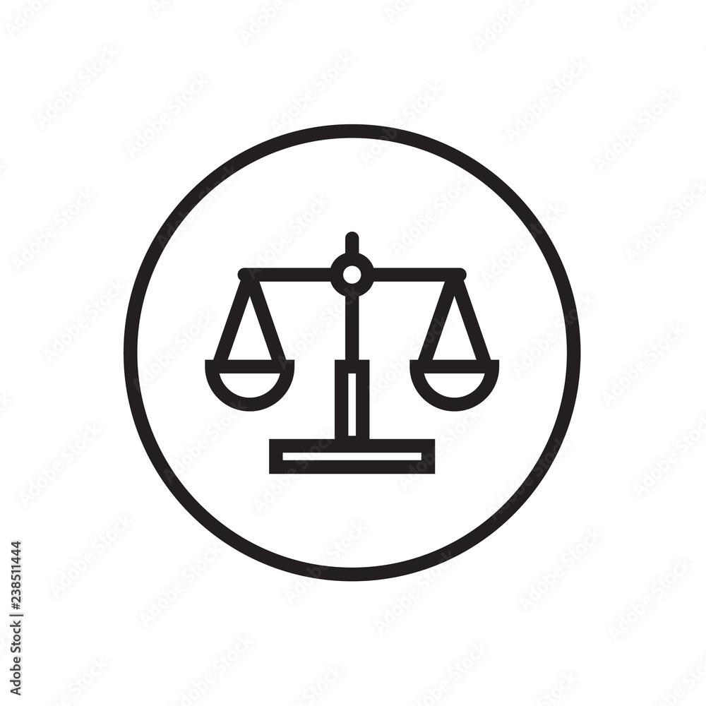 Law scale icon Vector illustration, EPS10. Law scale icon Vector illustration, EPS10.