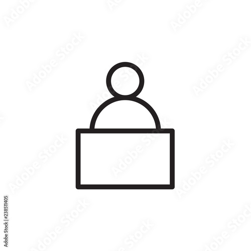 Sales booth icon Vector illustration, EPS10.