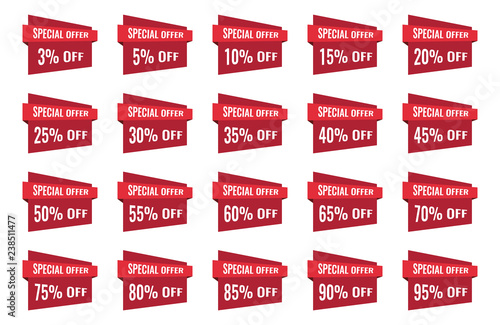 discount labels set, sale tag, offer price