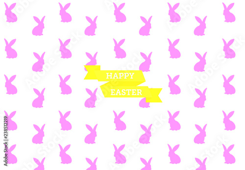 Happy Easter Bunny Pattern. Vector illustration