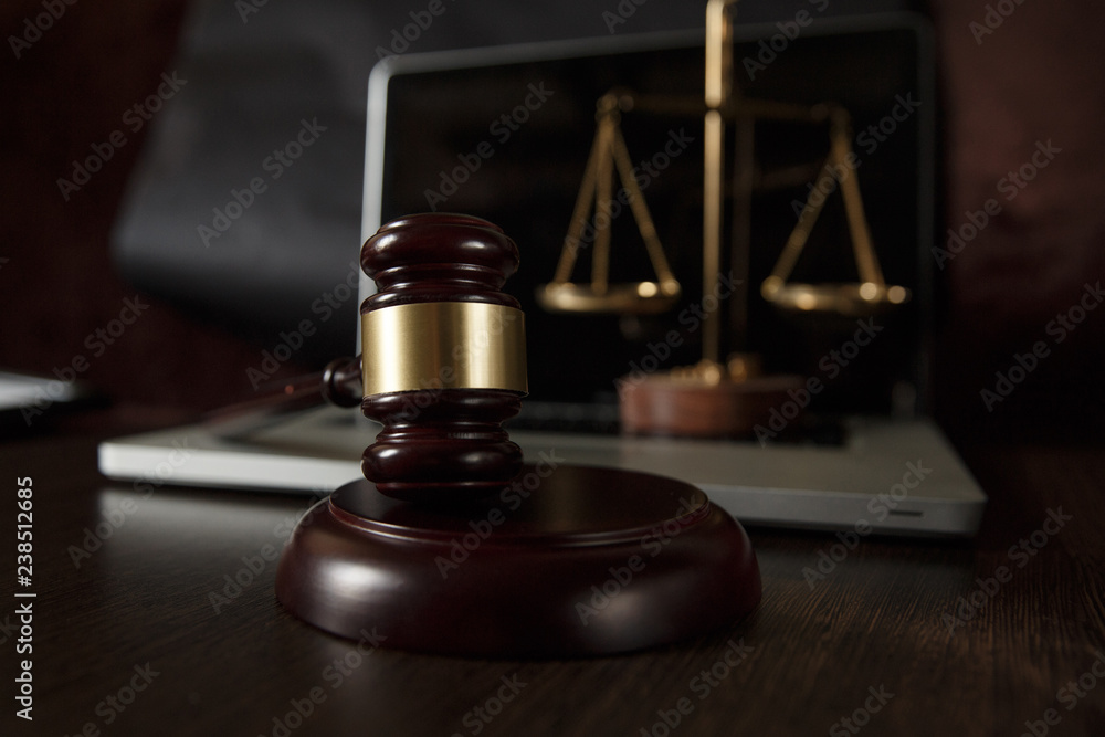 The scales of justice and gavel The scales of justice and gavel
