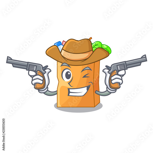 Cowboy food bag package of shape cartoon