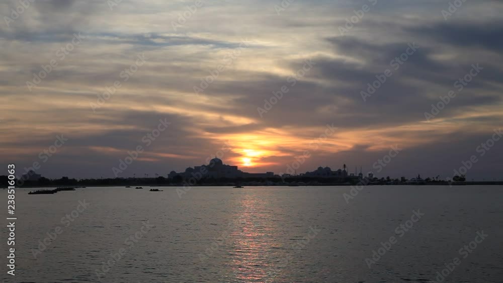 Sunset in Abu Dhabi, UAE Sunset in Abu Dhabi, UAE