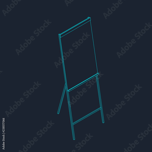 Empty flip chart. Vector ou...