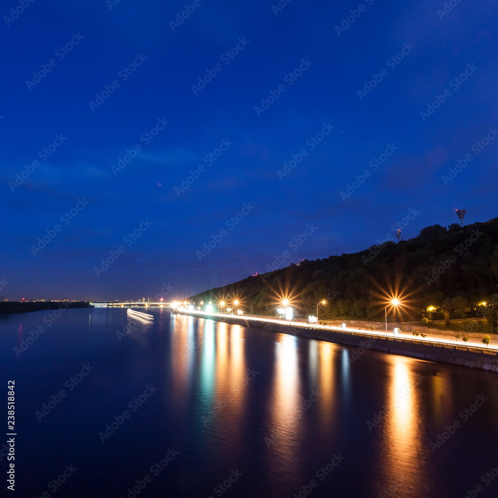 Kiev city skyline by night