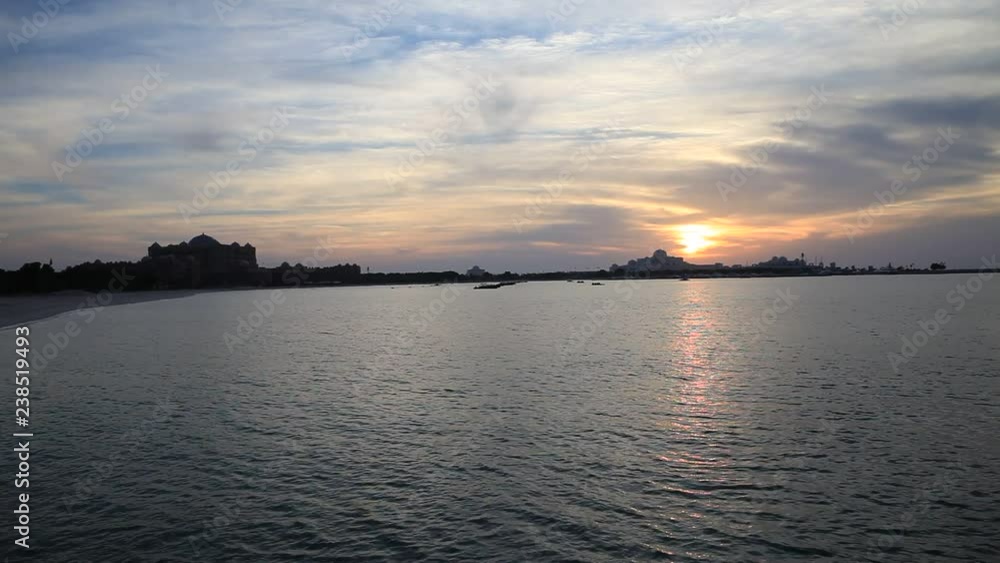 Sunset in Abu Dhabi, UAE Sunset in Abu Dhabi, UAE