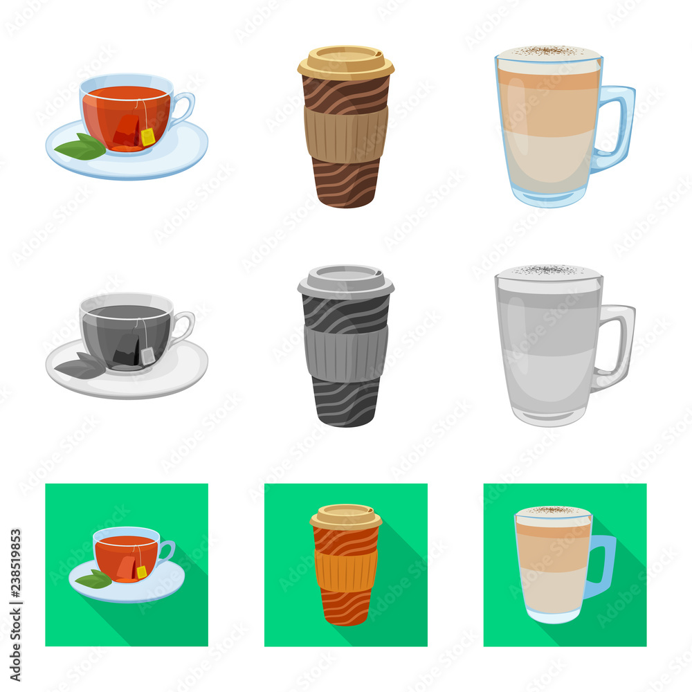 Isolated object of drink and bar logo. Collection of drink and party stock symbol for web. Isolated object of drink and bar logo. Collection of drink and party stock symbol for web.