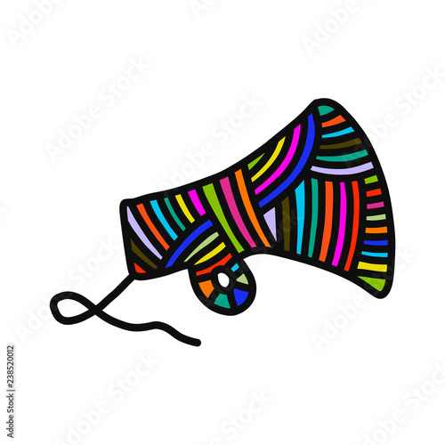 Knitted mouthpiece yarn wool hand drawn illustration for prints posters t shirts background knitting courses and master classes