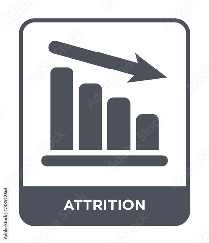 attrition icon vector