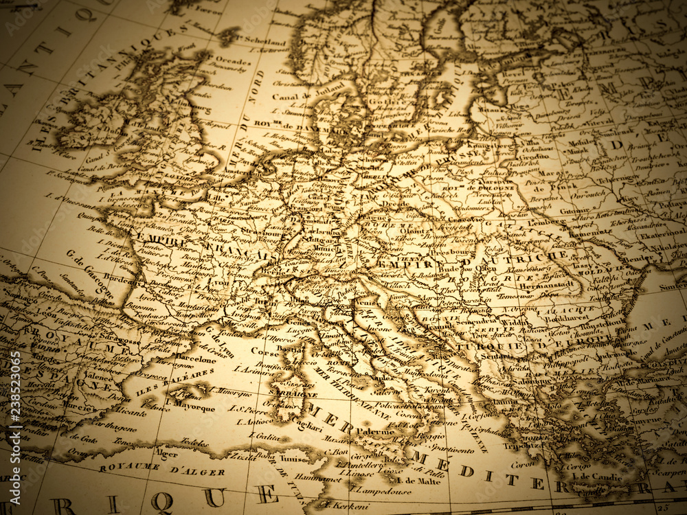 古地図　ヨーロッパ