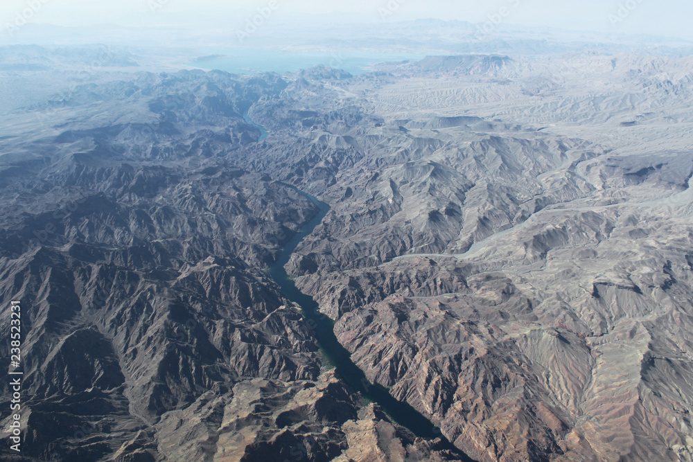 view of grand canyon from air