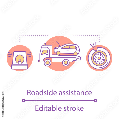 Roadside assistance concept icon