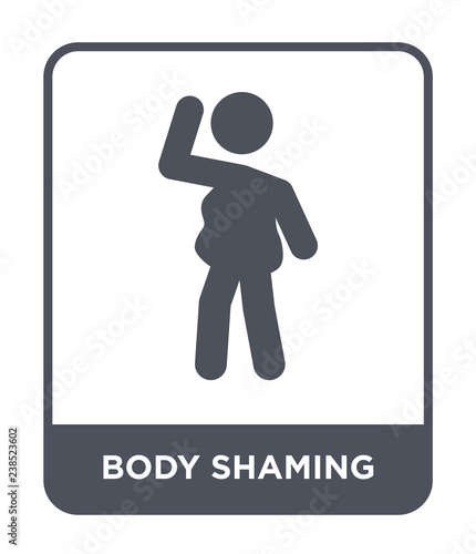 body shaming icon vector