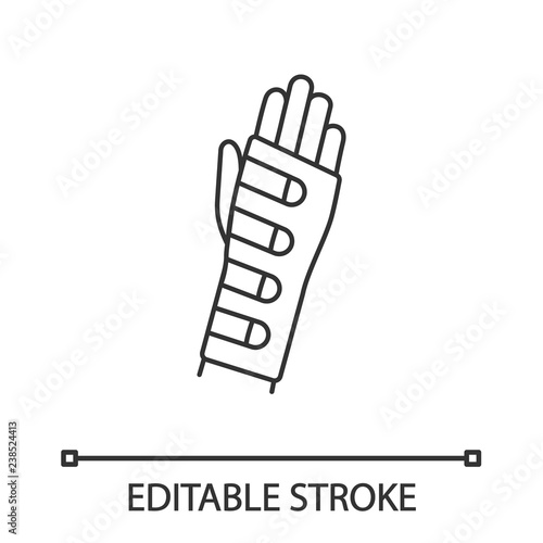Wrist brace linear icon