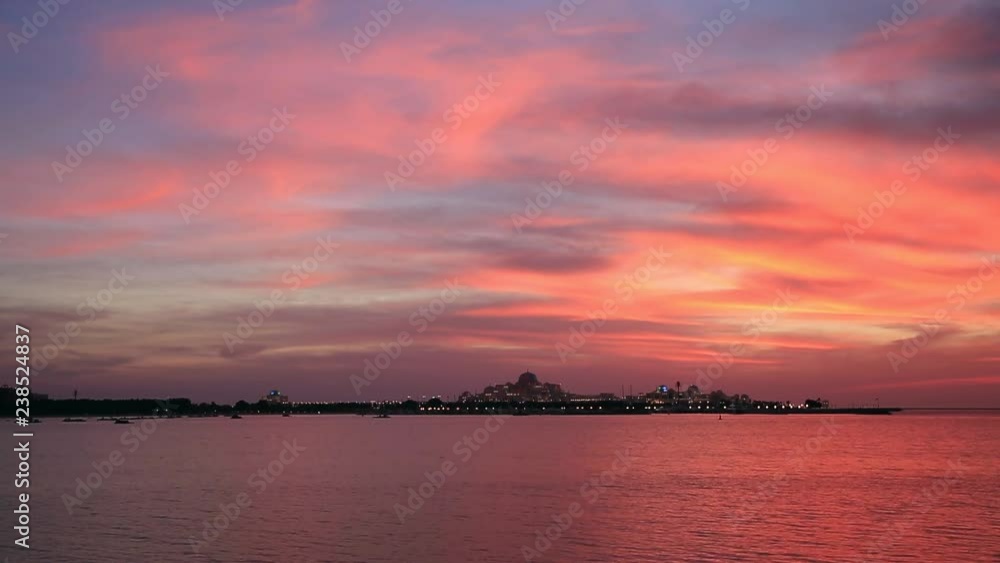 Sunset in Abu Dhabi, UAE Sunset in Abu Dhabi, UAE