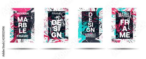 Dynamic Marble Texture Vector Frame Design. Suminagashi Hologram Liquid Paint Ad, Music Poster, Motivational Card, Cover Background. Gradient Overlay Border, Fluid Liquid Shape Vector Marble Textures.
