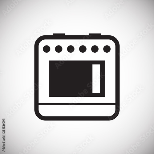 Gas oven icon on white background for graphic and web design, Modern simple vector sign. Internet concept. Trendy symbol for website design web button or mobile app