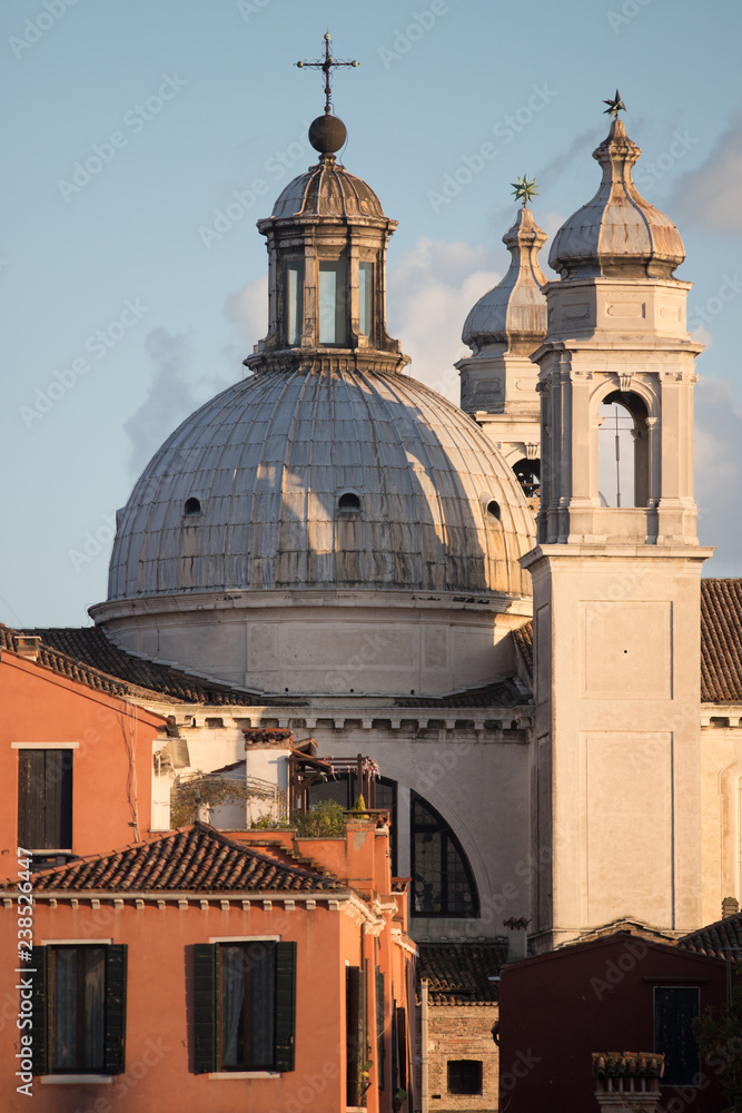 Italy, Venice. Shot of a big church.