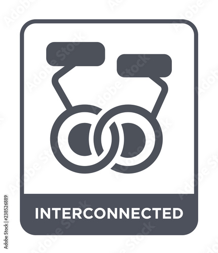 interconnected icon vector