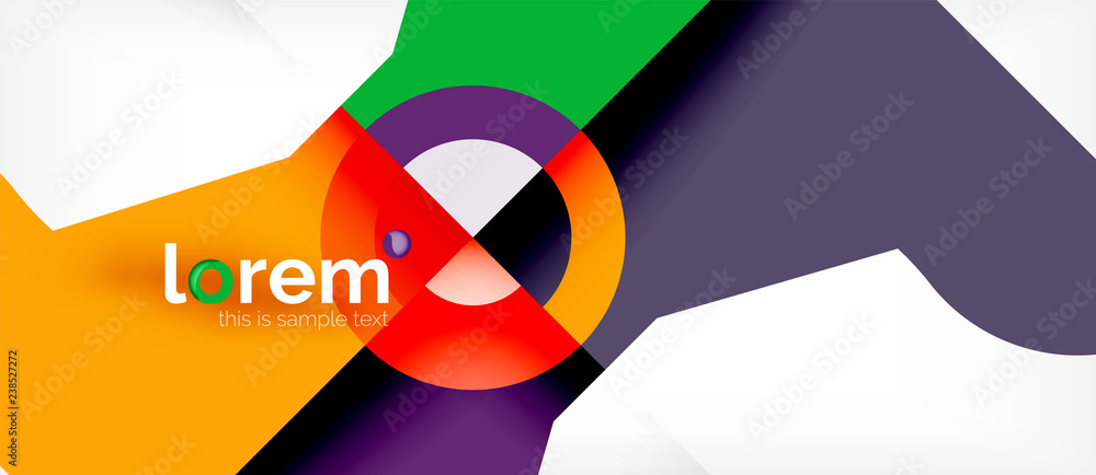 Colorful trendy geometric shapes background Colorful trendy geometric shapes background