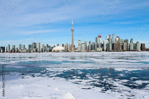 view of city in winter photo