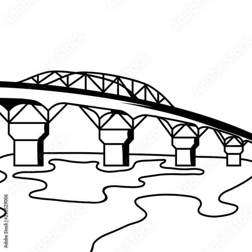 Black and white bridge.