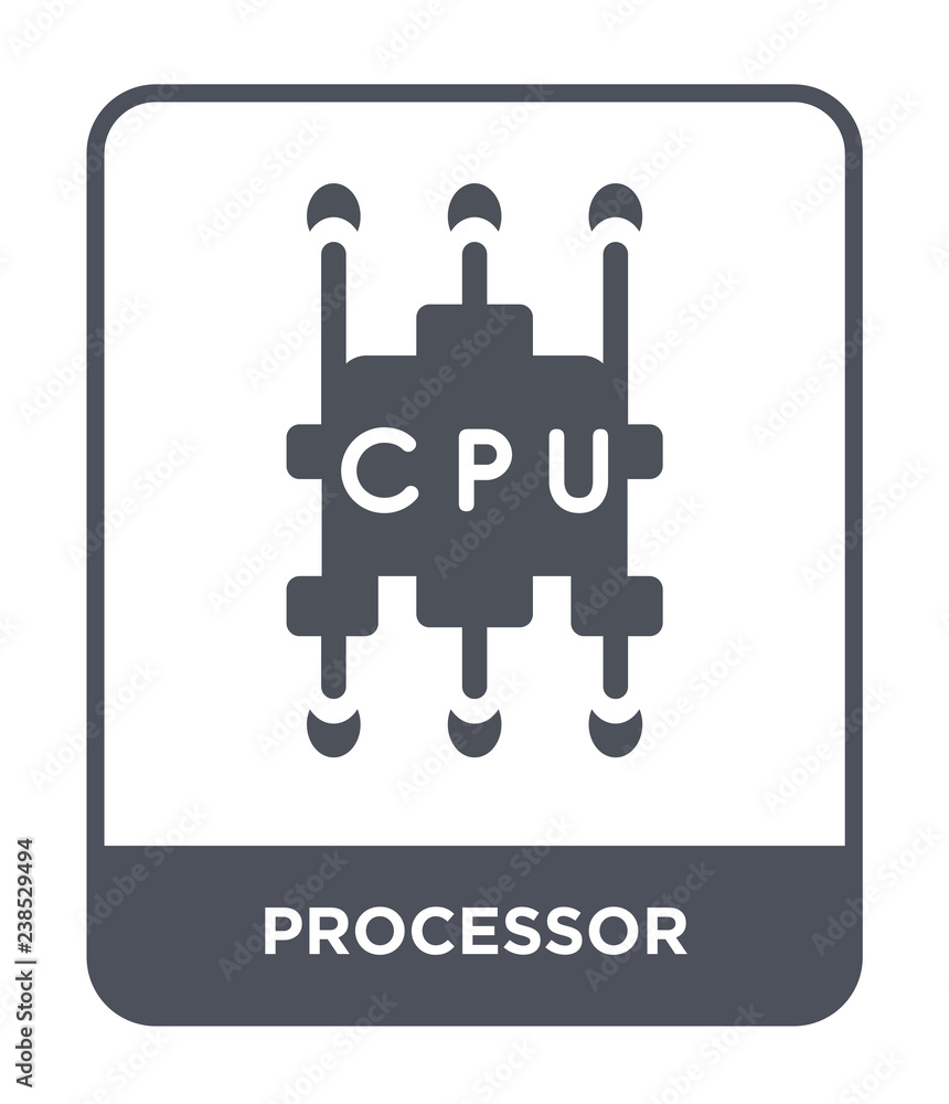 processor icon vector