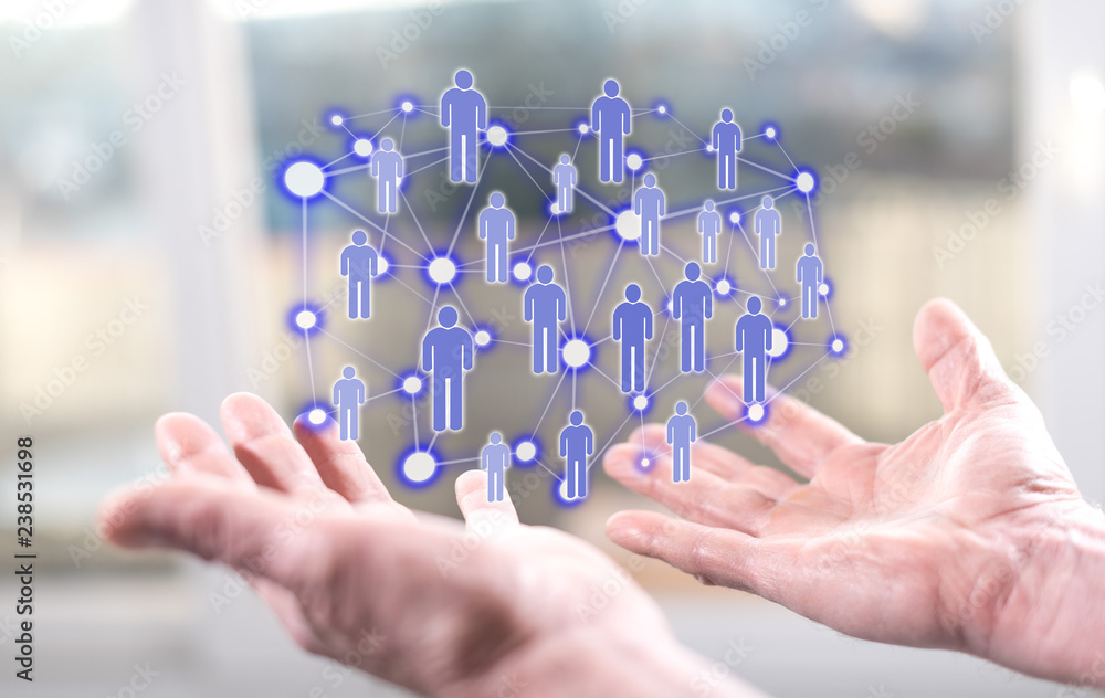 Obraz premium Concept of social network