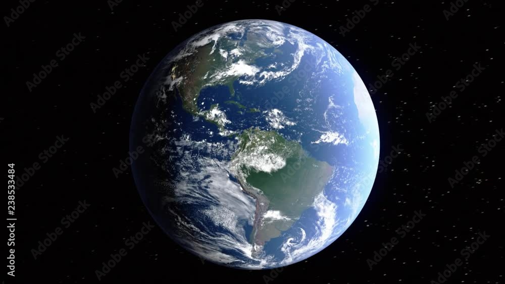 Realistic 3d animated earth showing the borders of the country Tanzania and the capital Dodoma in 4K resolution