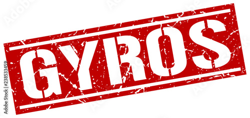 gyros square grunge stamp