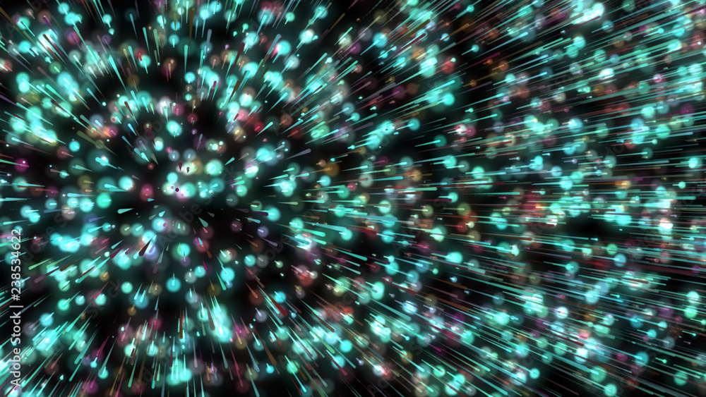 Naklejka premium Background with color lines. Different shades and thickness.