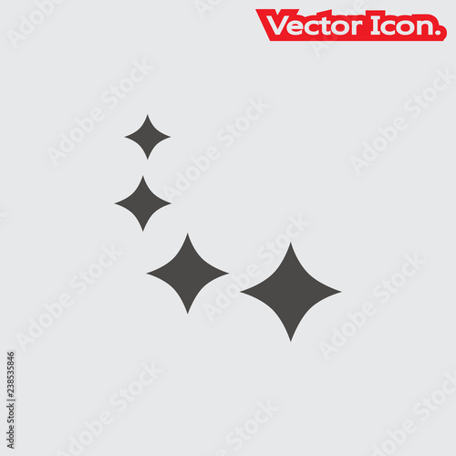 Shine icon isolated sign symbol and flat style for app  web and digital design. Vector illustration.