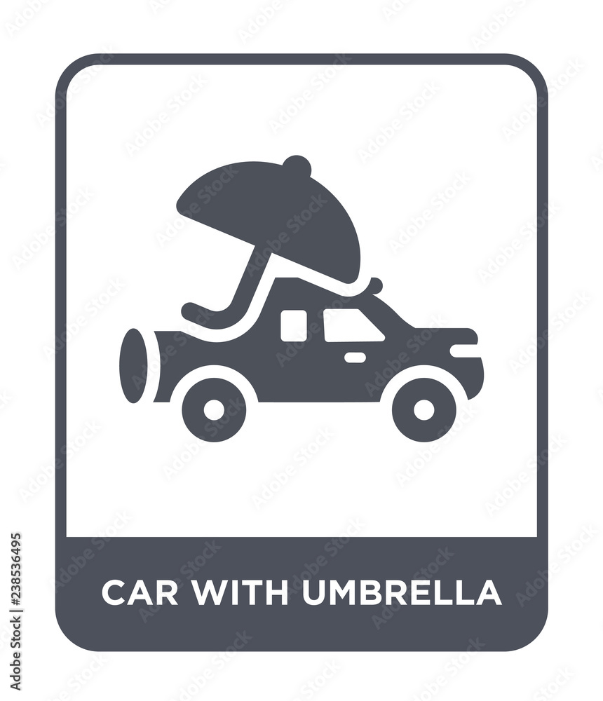 car with umbrella icon vector car with umbrella icon vector