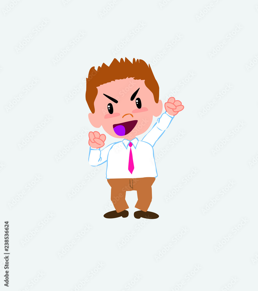 Businessman in casual style cheering enthusiastically. Businessman in casual style cheering enthusiastically.
