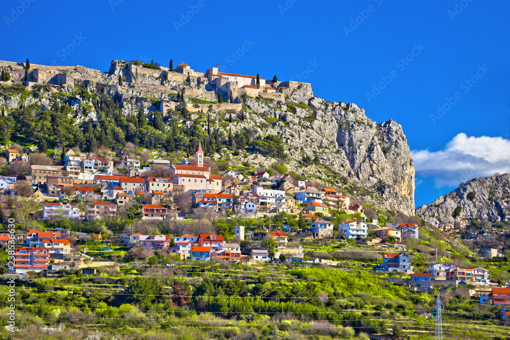 Town and fortress of Klis near Split view