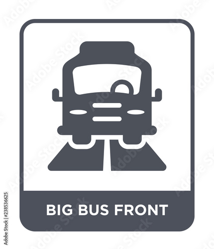 big bus front icon vector