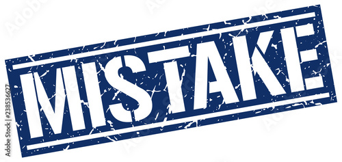mistake square grunge stamp