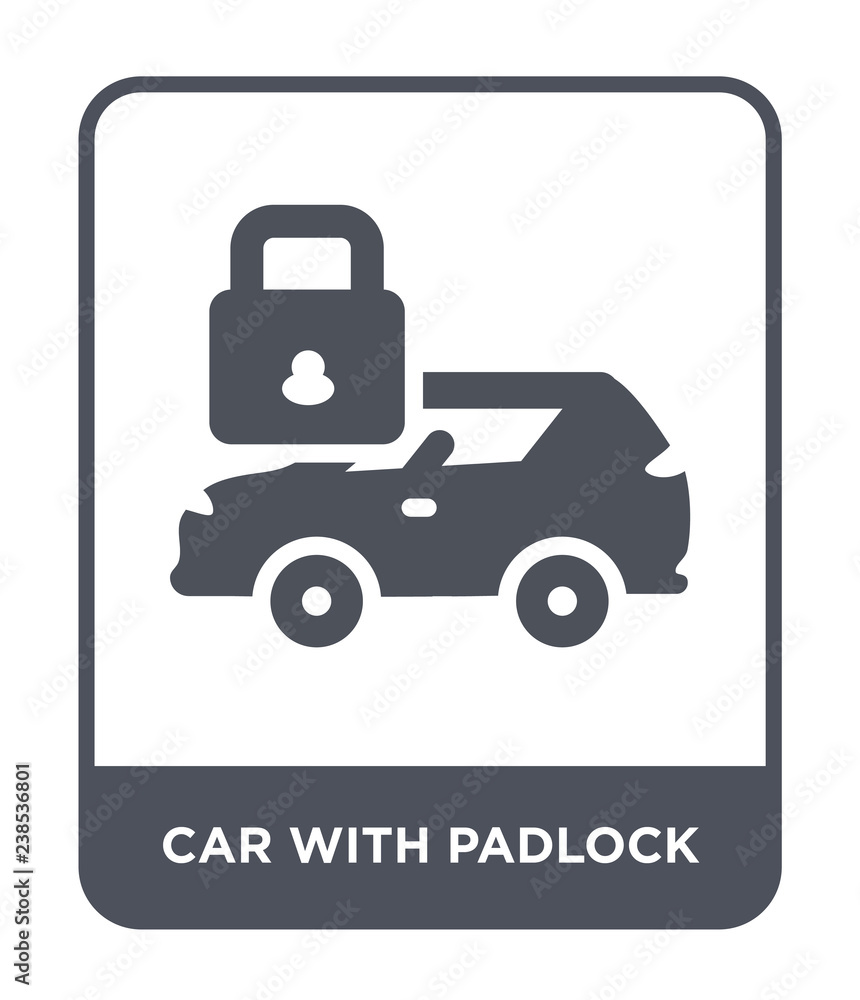 car with padlock icon vector car with padlock icon vector
