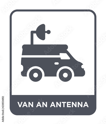 van an antenna icon vector