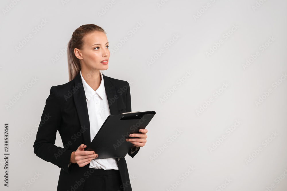 Confident blonde business woman wearing suit Confident blonde business woman wearing suit