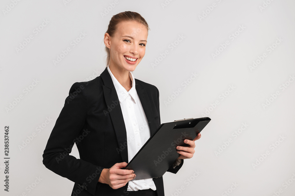 Confident blonde business woman wearing suit Confident blonde business woman wearing suit