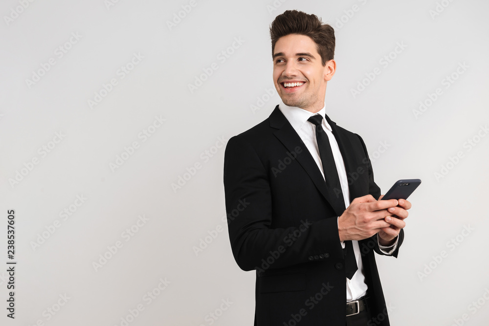 Handsome business man wearing suit standing Handsome business man wearing suit standing
