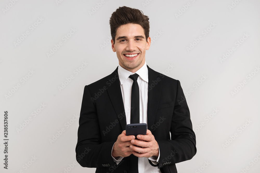 Handsome business man wearing suit standing Handsome business man wearing suit standing