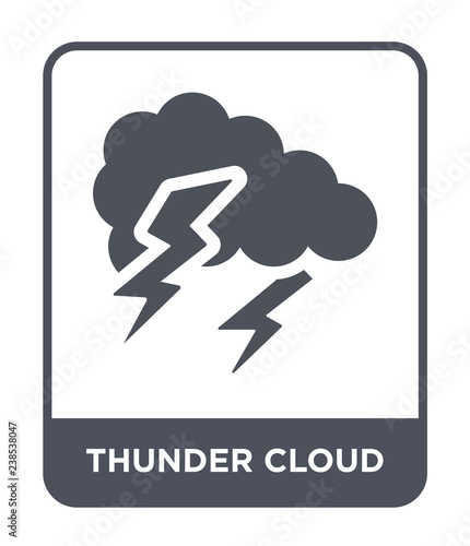thunder cloud icon vector