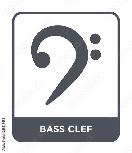 bass clef icon vector